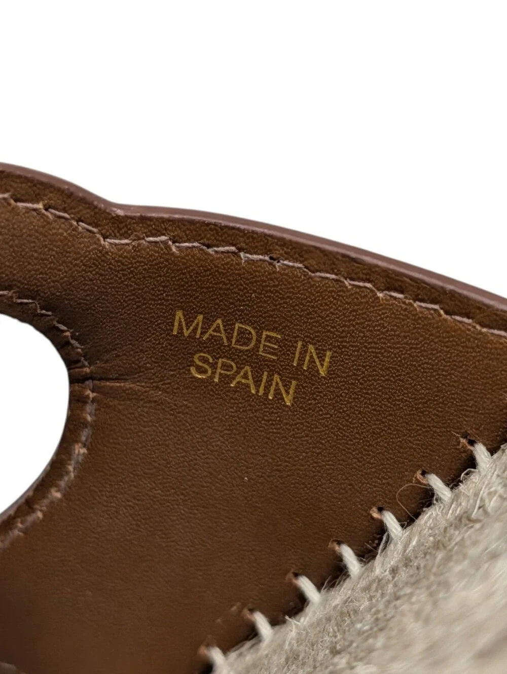Gucci Interlocking G Brown Leather Espadrilles Flat Slide Sandals Size EU 38